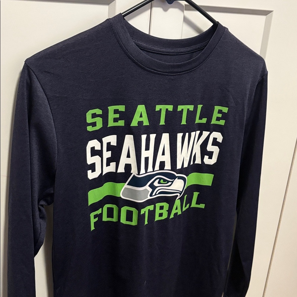 Lot of 2x [NFL] Seattle Seahawks NFL Casual Heather Shirts Tops Youth Kids M/L - Picture 9 of 10